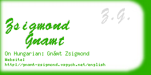 zsigmond gnamt business card