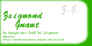zsigmond gnamt business card